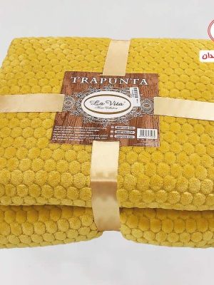 پتو ژله ای دونفره خردلی