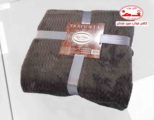 پتو مسافرتی دونفره موج خاکستری