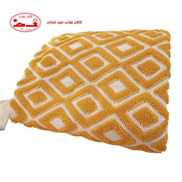 شال مبل تمام برجسته خردلی