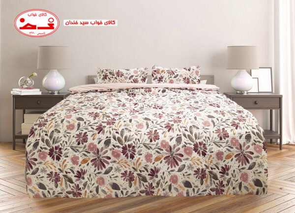 روتختی دونفره 8 تکه گل بنفش