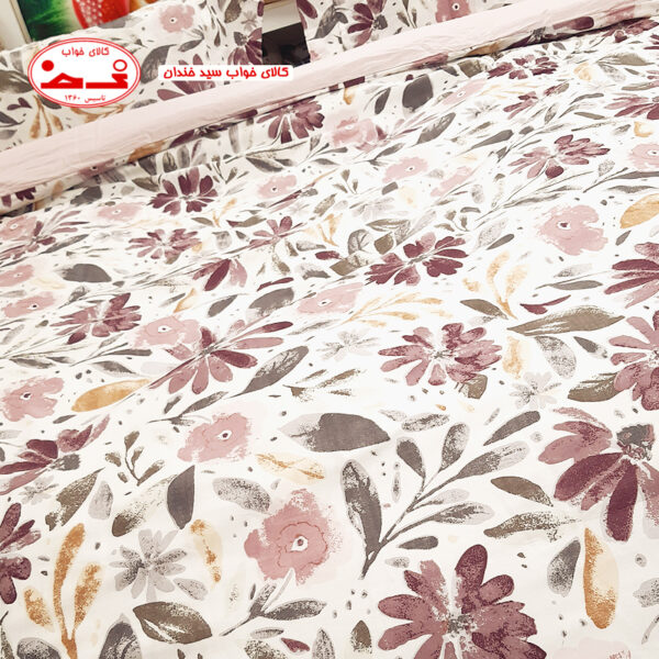 روتختی دونفره 8 تکه گل بنفش