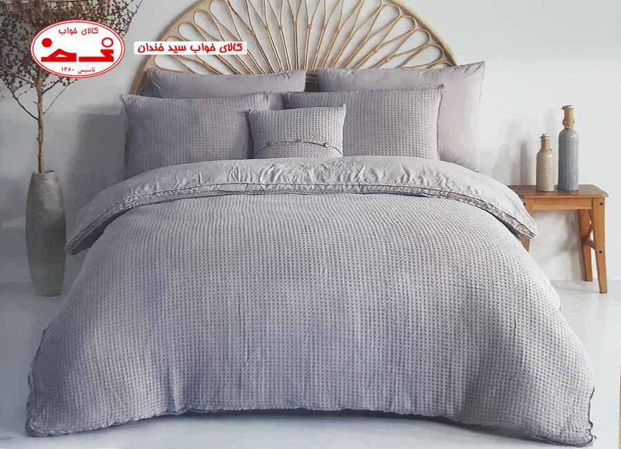 ست کاور لحاف دونفره BASSIN VINTAGE طوسی ست کاور لحاف دونفره BASSIN VINTAGE طوسی