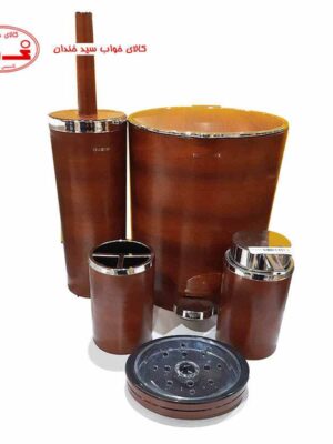 ست سرویس بهداشتی دوجداره طرح چوب