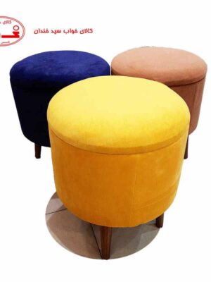 پاف باکس دار مخملی 2